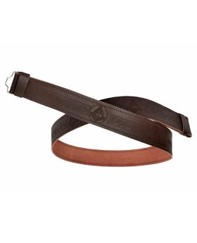 Masonic Embossed Brown Leather Kilt Belt